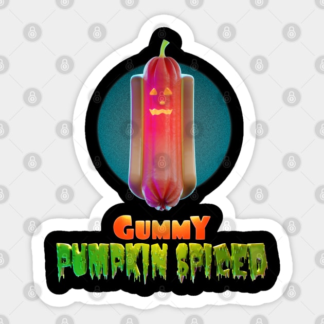 Halloweeners - Gummy Pumpkin Spice Dawg Sticker by DanielLiamGill